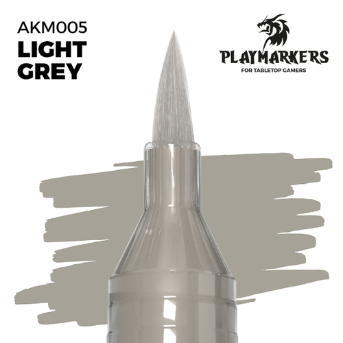 Акриловый маркер с кистью AK Playmarkers Light Grey
