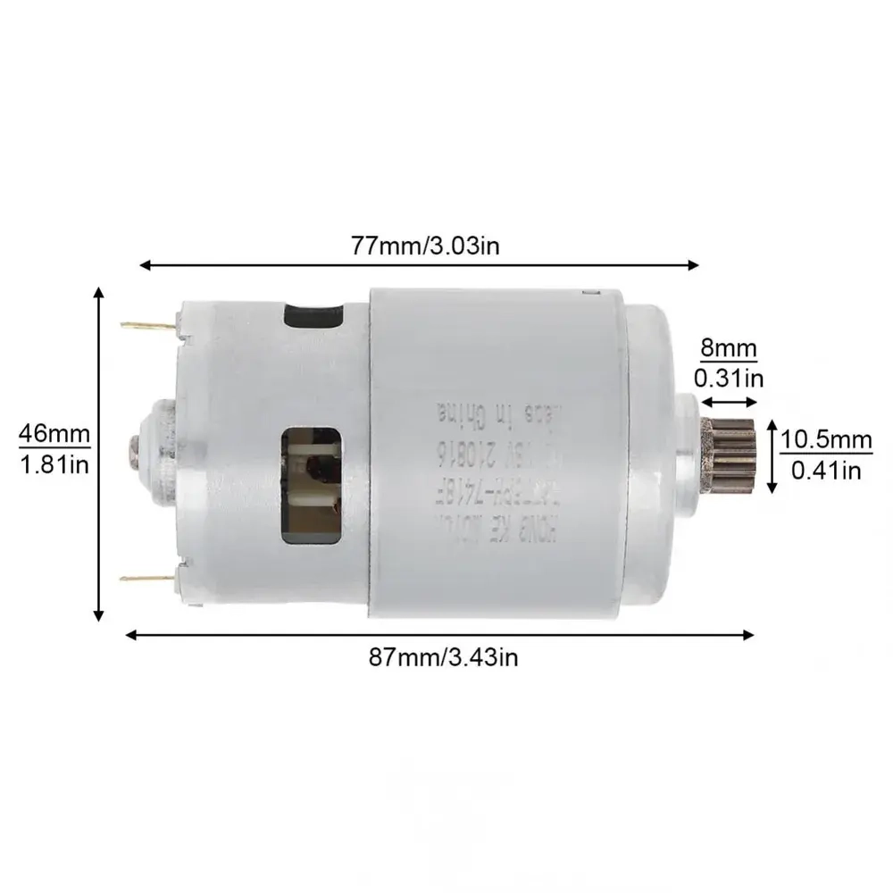 RS775 11 зубьями (10.5*8 mm) DC 18V двигатель высокой мощности с передачи для электрической пилы