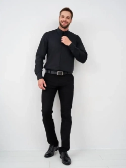 Рубашка без воротника приталенная SLIM FIT