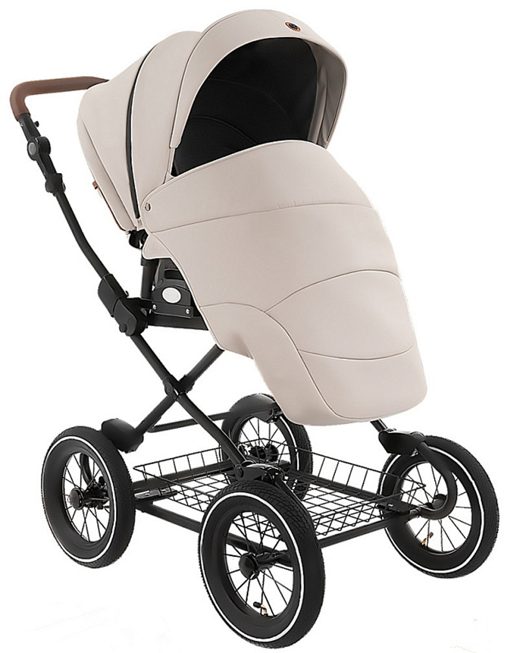 Детская коляска Roan Bass Next Classic Кожа d12 2 в 1 RCL301/1 Island Stone