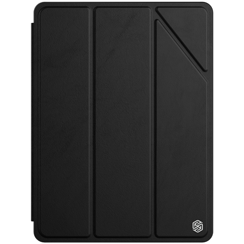 Кожаный чехол книжка от Nillkin для планшета iPad 10.2 (2019, 2020, 2021), серия Bevel Leather Case, функция пробуждения и сна