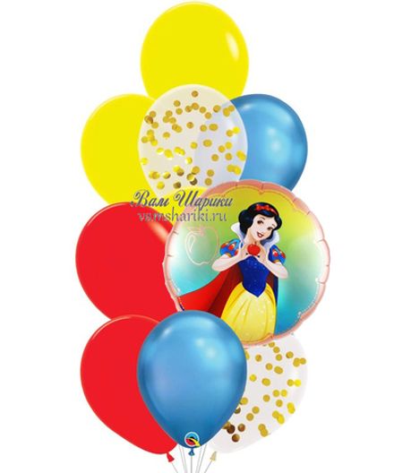 Букет шаров "Белоснежка и яблоко"