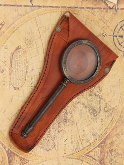Nautical Морская лупа в кожаном футляре
