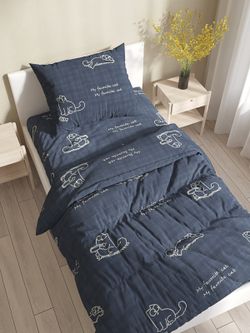 Постельное белье Сказка "Котики Грей" 1,5-сп Наволочка 50х70 см 1 шт Простынь 150х215 см Пододеяльник 145х215 см, поплин