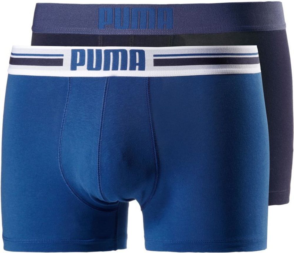 Мужские спортивные боксеры Puma Placed Logo Boxer 2P - denim