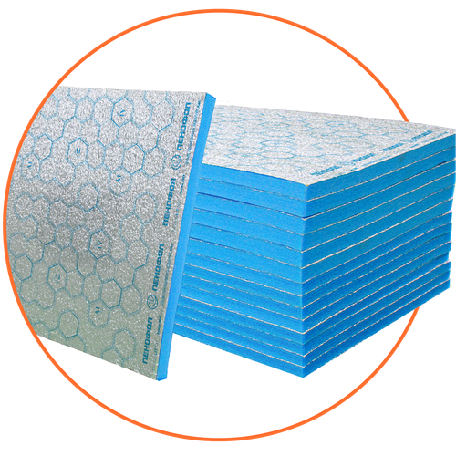 Теплоизоляция ПЕНОФОЛ Евроблок 2000 Тип А толщина 40 мм, ширина 600 мм, длина 1000 мм(0,6 м²)