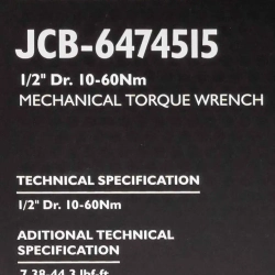Ключ моментный 10-60Нм, 1/2'' JCB JCB-6474515