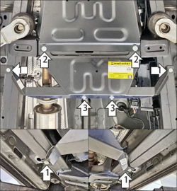 Защита РК. 2 мм, Сталь. для KGM Rexton 2023-н.в., Motodor.72807