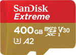 Карта памяти SanDisk Extreme microSDXC 400 ГБ Class 10, V30, A2, U3