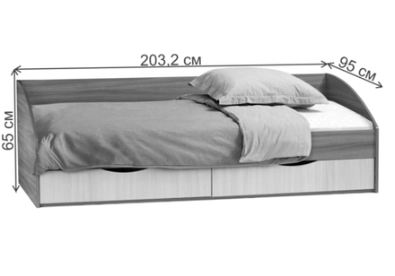 Подростковая кровать Классика белый эггер