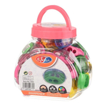 Точилка Basir, двойная, с контейнером, серия "Эллипс", 4 цвета корпуса, с крышкой, 3.5 см