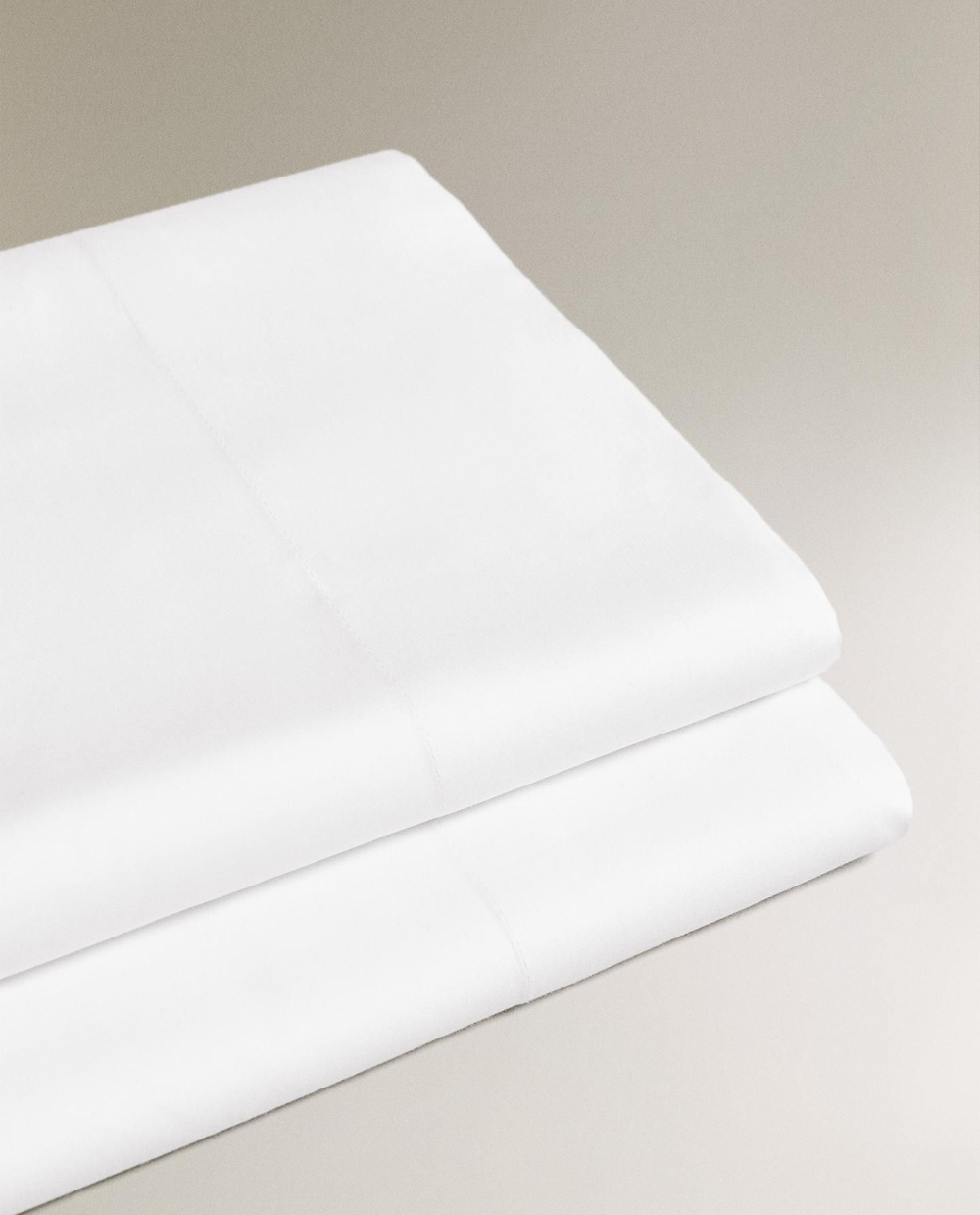 Zara Home - Простыня из плотного атласа (300 нитей), белый, 270x280 см
