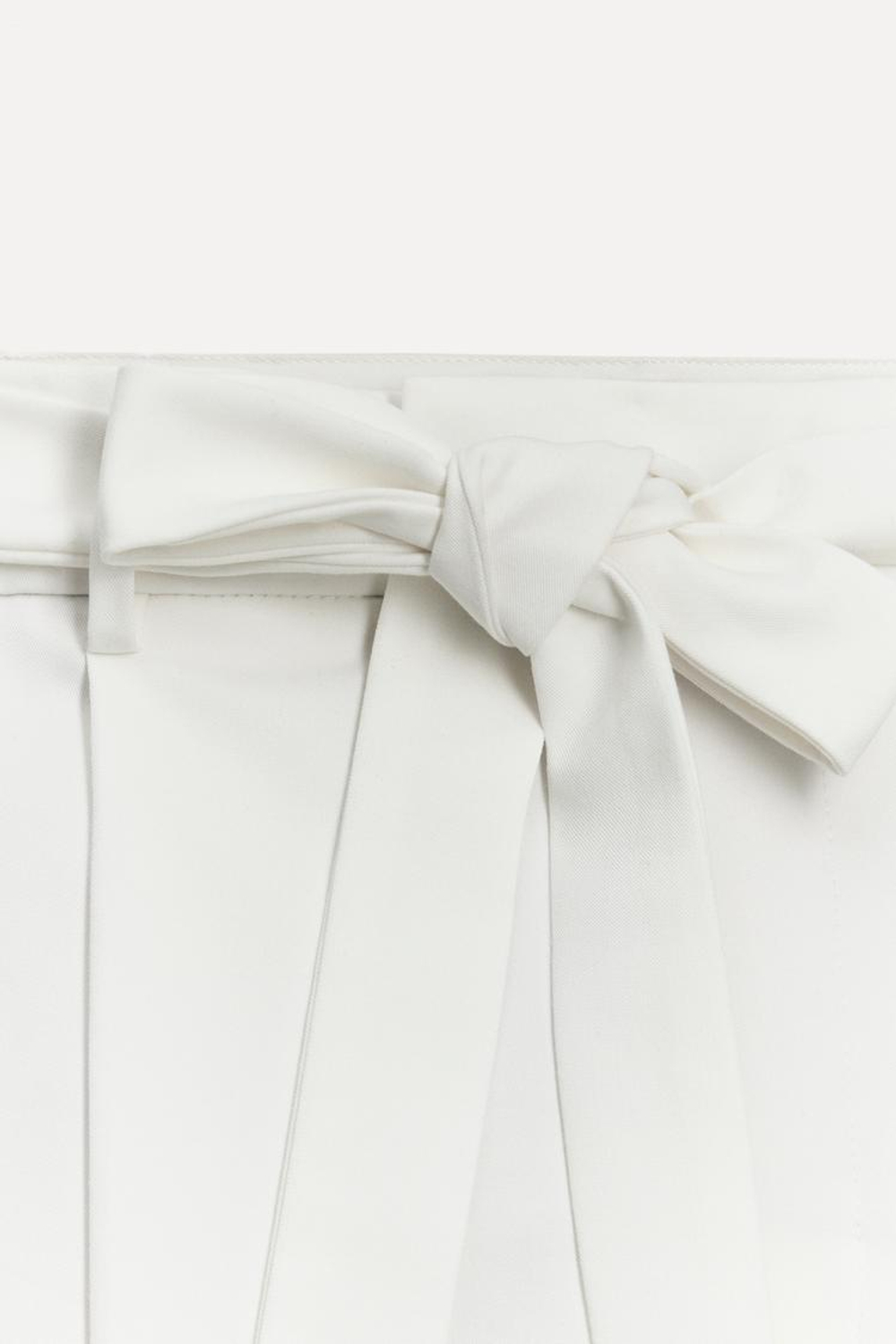 ZARA ТРИКОТАЖНЫЕ БРЮКИ С ПОЯСОМ — 50TH ANNIVERSARY, БЕЛЫЙ