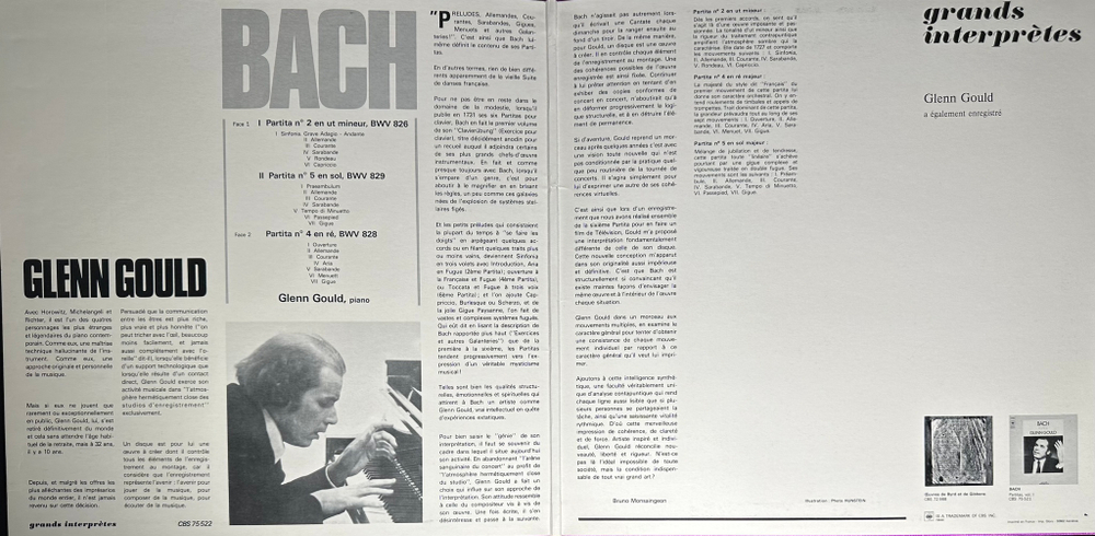 Бах - Гленн Гульд ‎– Партиты (Франция)