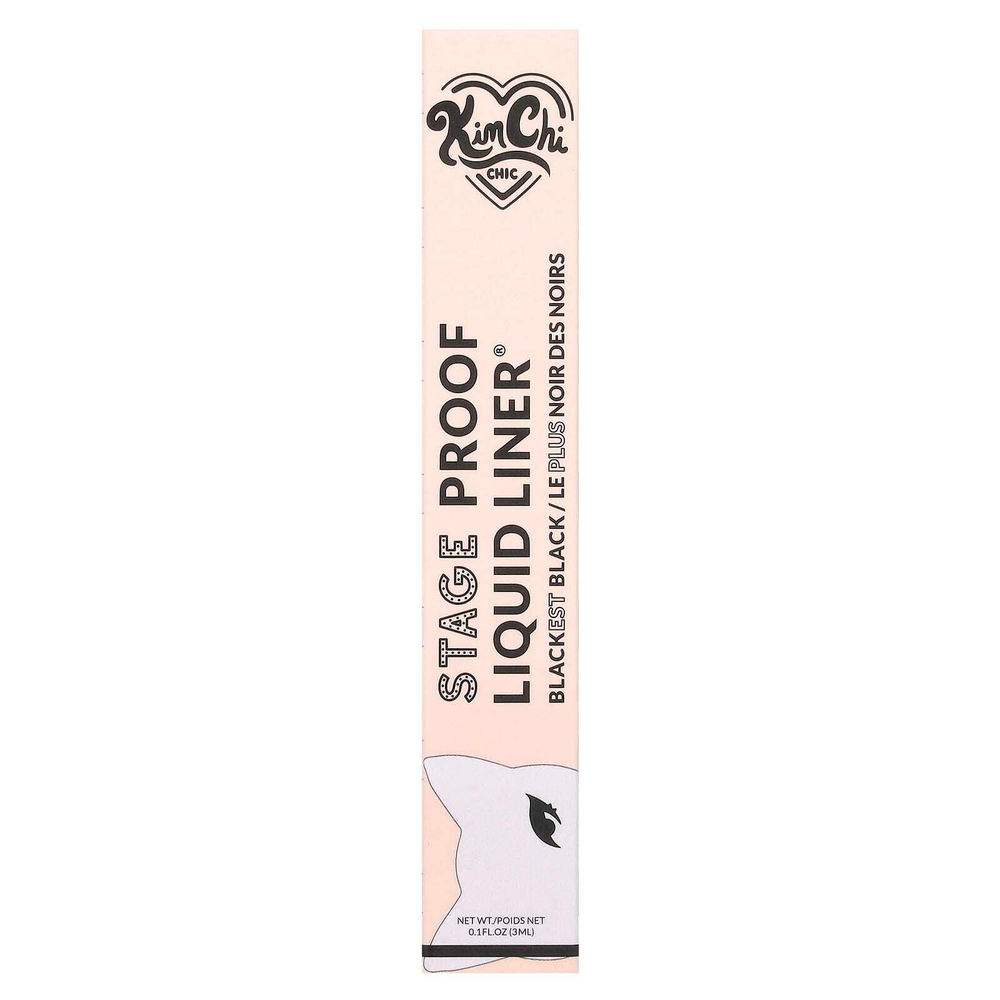 KimChi Chic Beauty, Stage Proof Liquid Liner®, 01 классическая кисть, самый черный, 3 мл (0,1 жидк. унц.)