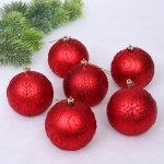 Набор шаров 8 см «Magic wish» (набор 6 шт), Красный