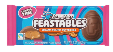 Шоколадное яйцо Feastables Mr. Beast с арахисовым маслом