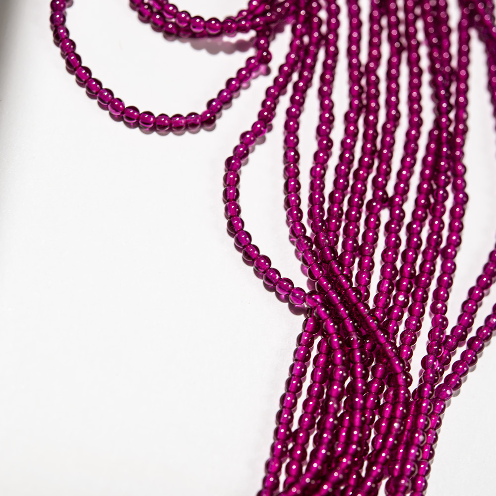 Шпинель синтетическая "Гранат родолит", 2,3мм, шар