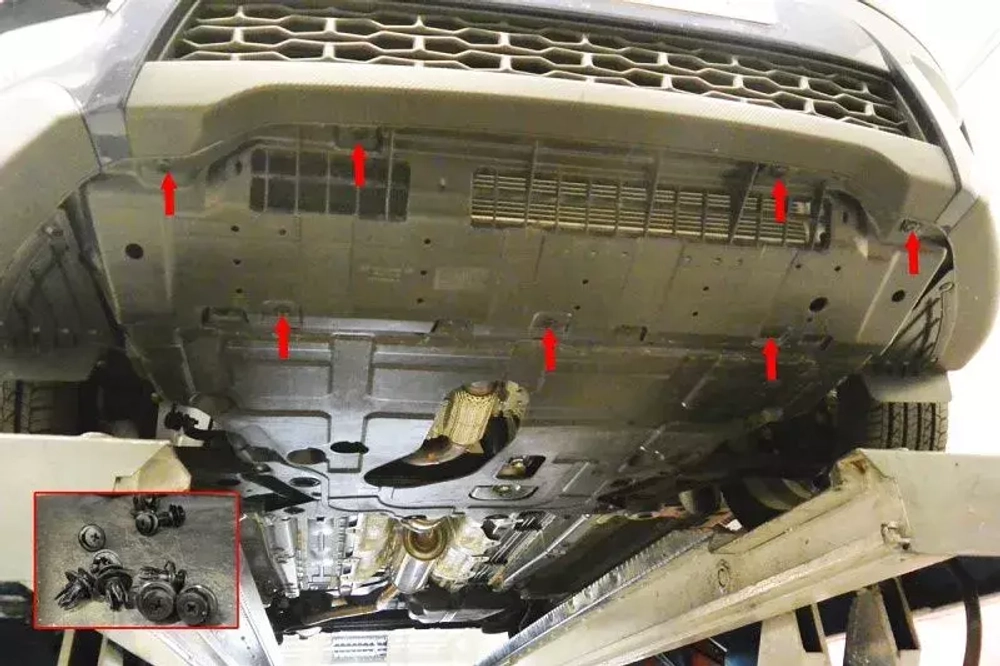 Защита картера двигателя (2 мм, сталь) для SsangYong Tivoli 2016- Sheriff.29.3049