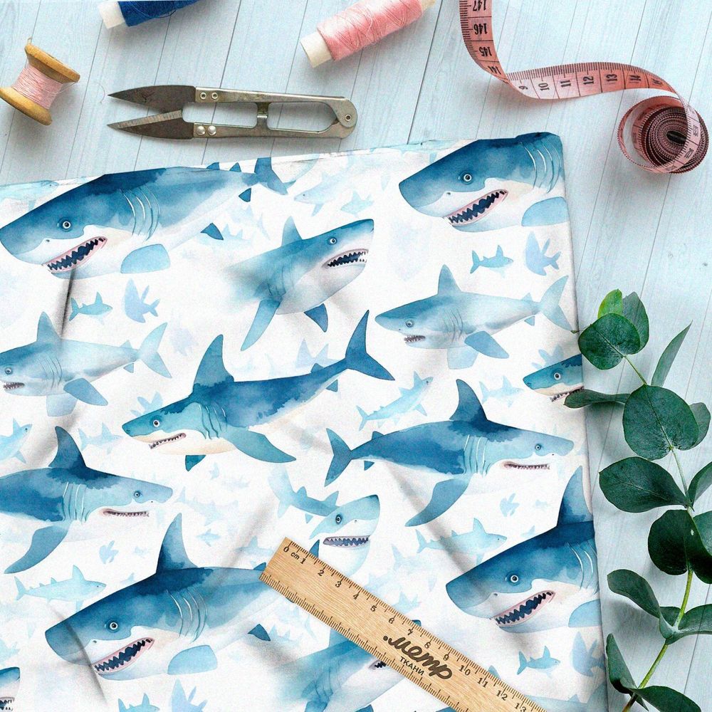 Ткань премиум мембрана стая акул