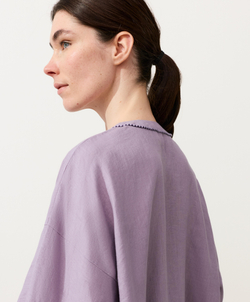 Oysho Рубашка из 100% льна, лиловый