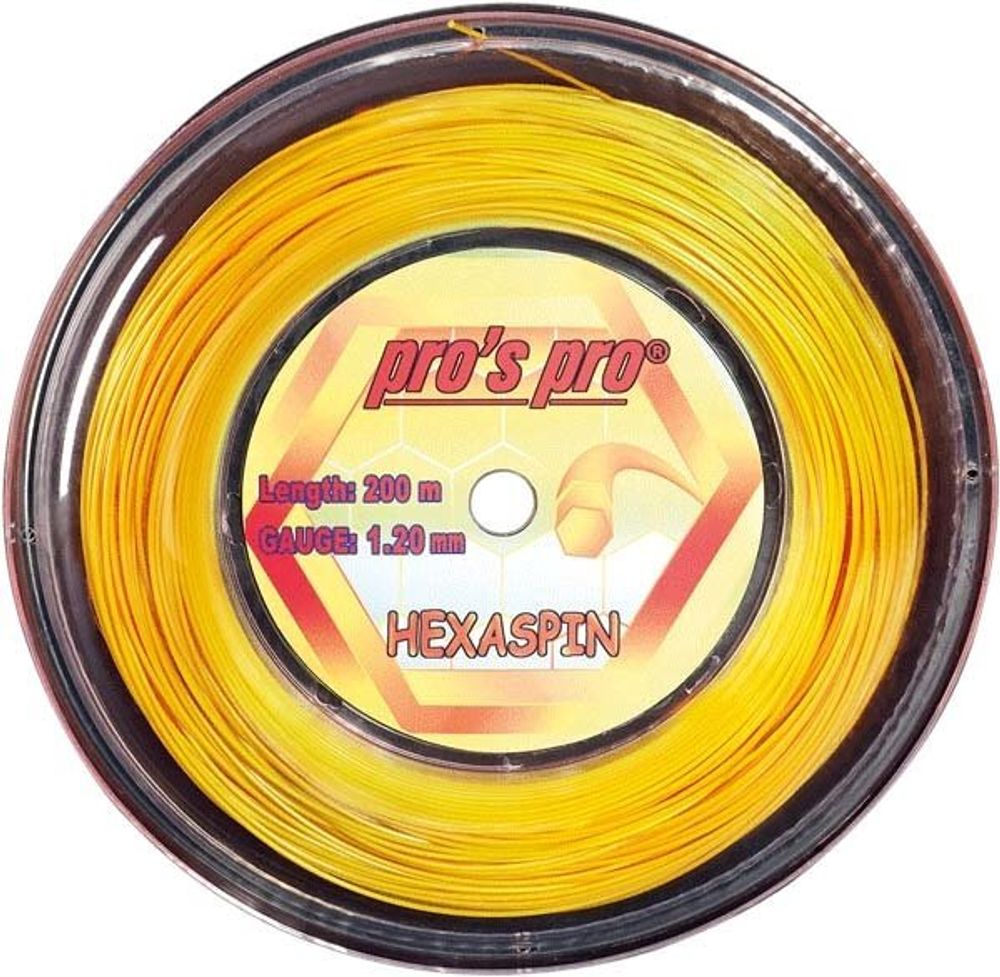Теннисные струны Pro&#39;s Pro Hexaspin (200 m) - gold