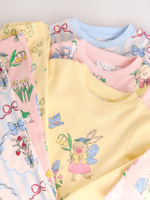 Пижама для девочки Next AJ8-346, 3 шт., Розовый, Светло-желтый, Голубой