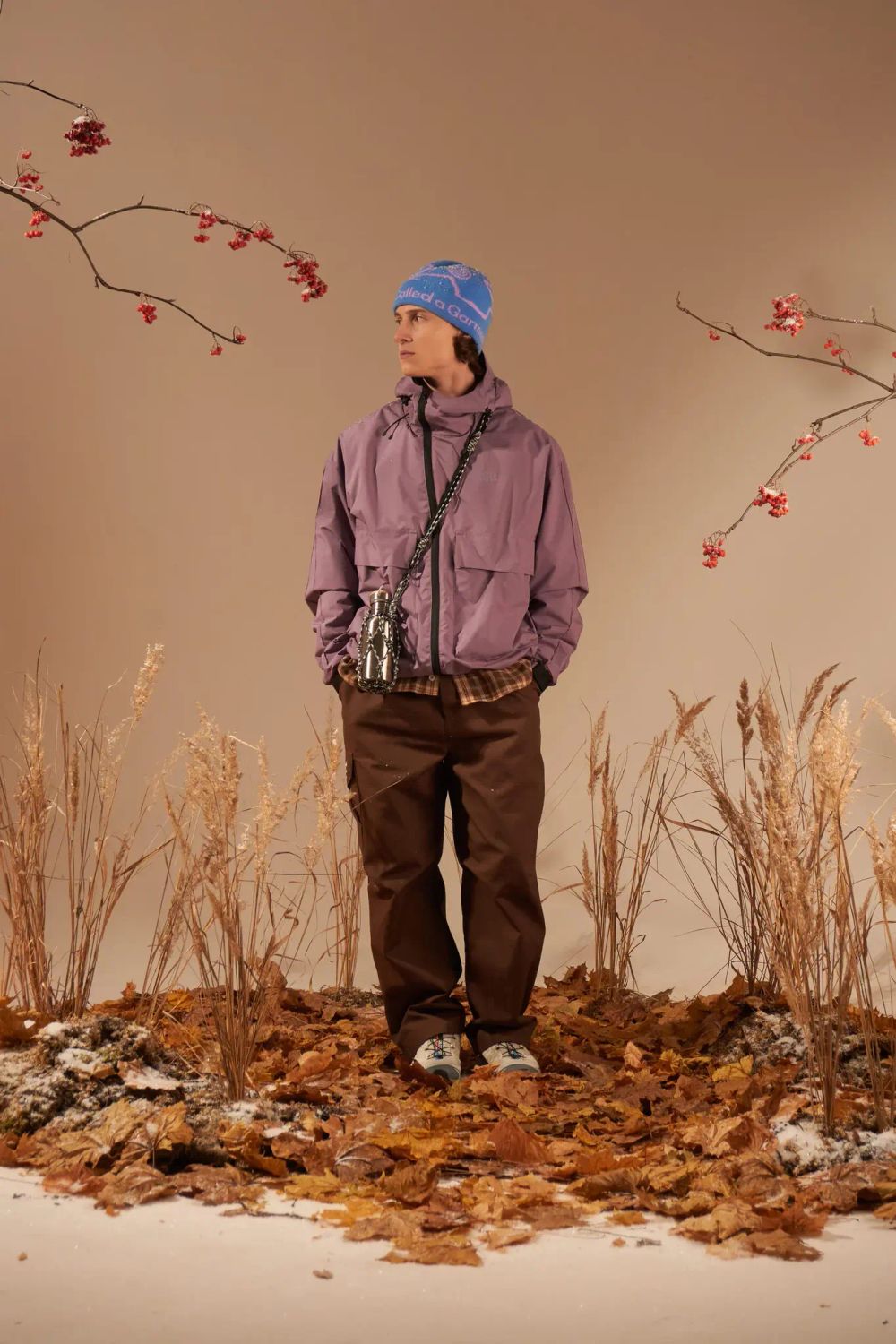 Шапка Called a Garment Pathway Logo Beanie синий / сиреневый