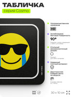 Табличка Я солгал, я не стрессоустойчивый, шуточная прикольная табличка мем на дверь и стену черная, для офиса и дома, серия COSMO MEM, 30х10 см, Айдентика Технолоджи