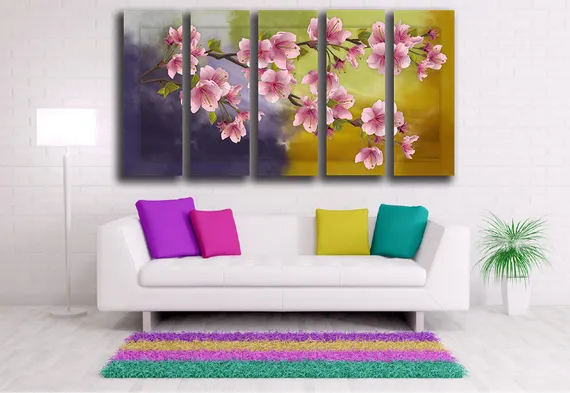 Модульная картина "Цветущее дерево"