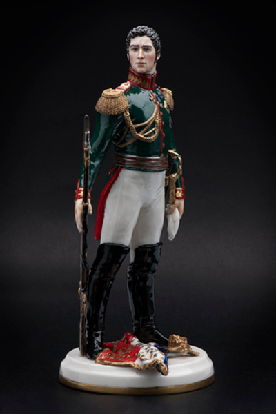 Статуэтка. Фарфор. Солдат. Воронцов Михаил Семенович - Русский полководец. Россия