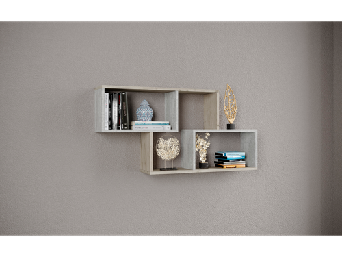 Полка навесная ПН-3 дуб крафт серый/цемент ТЭКС