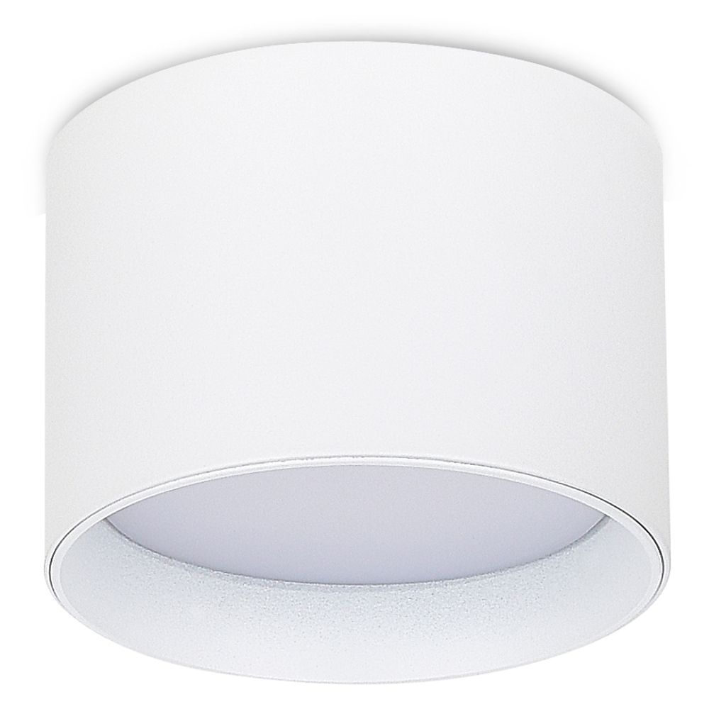 Светильник накладной,  GX53,  D85xH60мм,  IP20,  белый,  без лампы