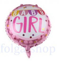 К 18" Круг Baby girl девочка горох
