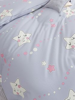 Пододеяльник Сказка "Спящие звезды" евро на молнии 200х215 см, перкаль