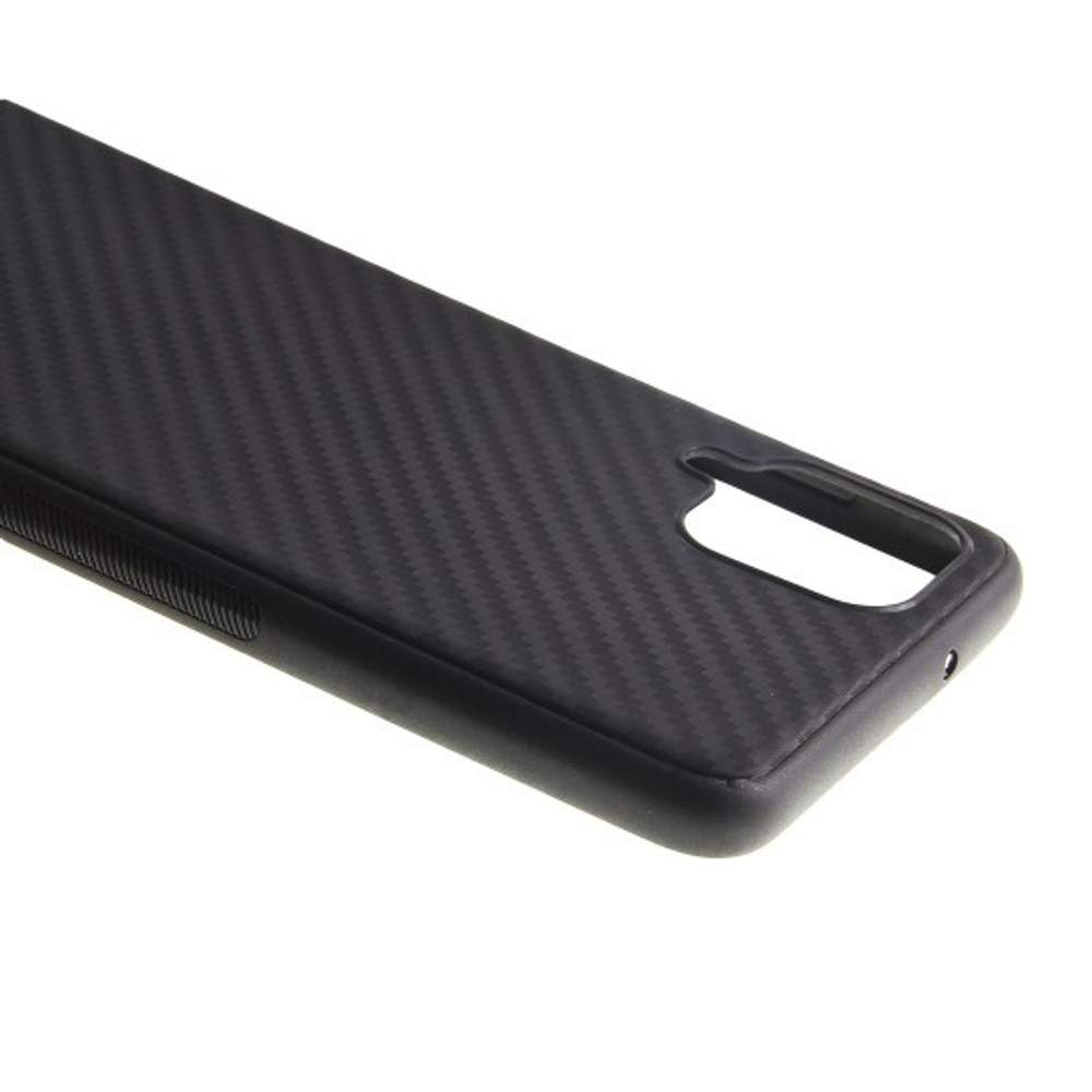 Чехол ТПУ карбон для Samsung Galaxy A12, 011068 Черный CM
