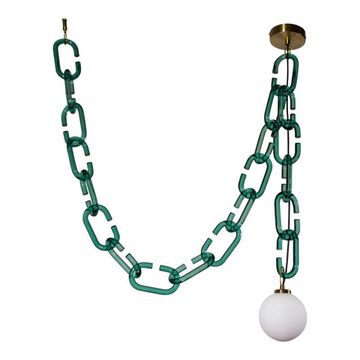 Подвесной светильник 1*G9 10128C Green зелёный Chain LOFT IT