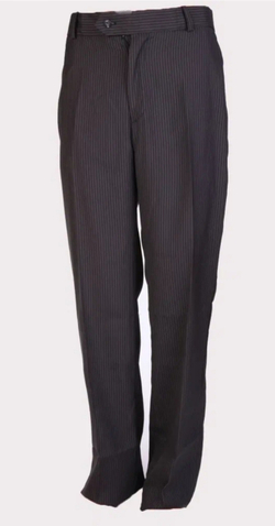 Брюки мужские серые темно-серые классические классика теплые шерстяные полушерсть костюмные офисные строгие деловые прямые 46 размер полосатые в полоску