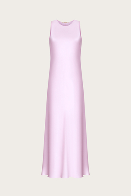 ПЛАТЬЕ - СОРОЧКА ИЗ РОЗОВОГО ШЕЛКА