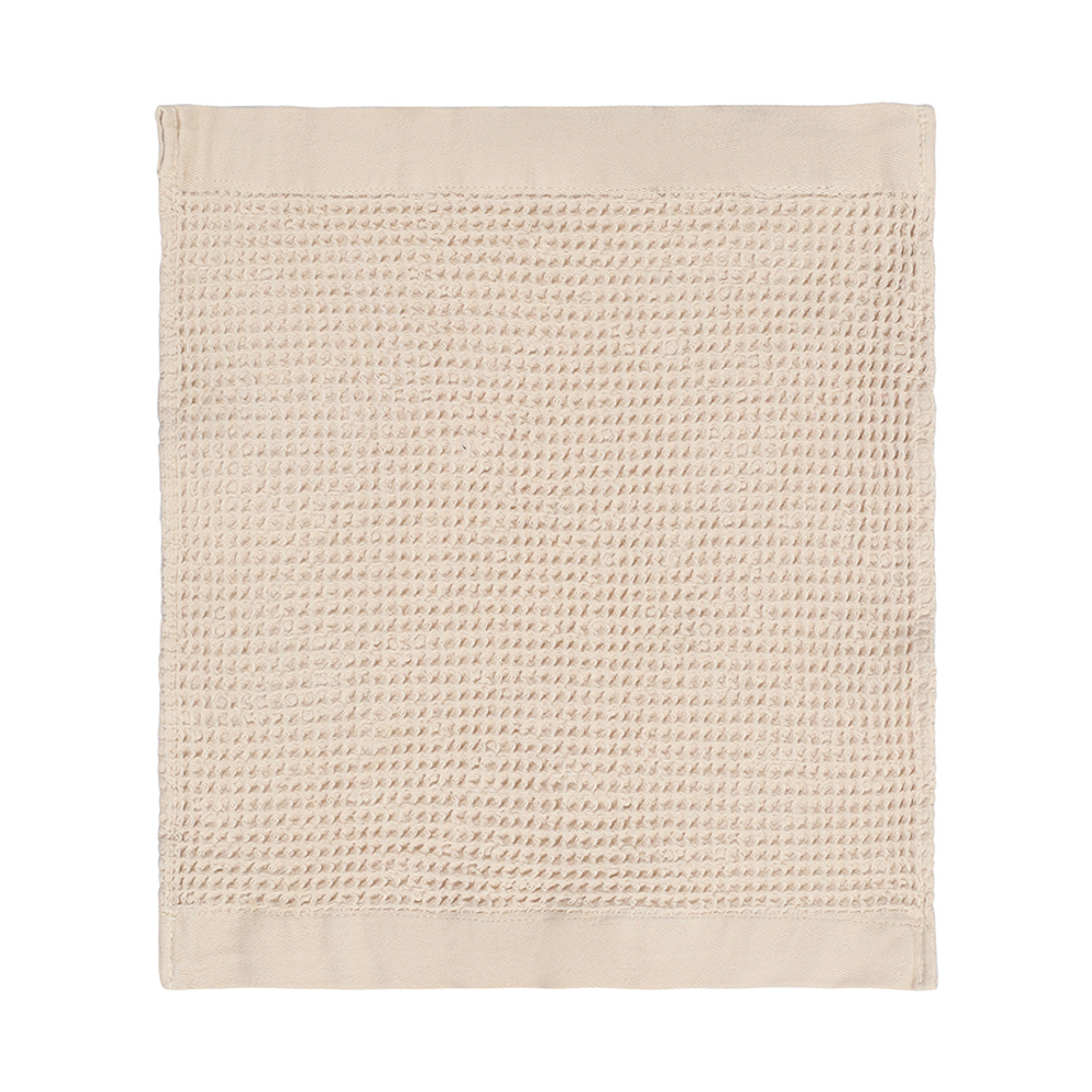Полотенце для лица из умягченной вафли кремового цвета из коллекции essential, 30x30 см