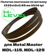 Полотно пильное по металлу М42 1332х13х0,65 мм 10/14 tpi для METAL MASTER MDL-115, MDL-125