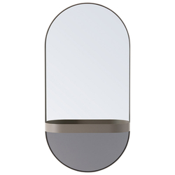 Зеркало oval, 30,5х60х10,5 см, коричневое