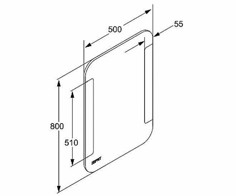 Зеркало Kludi Plus 49SP243