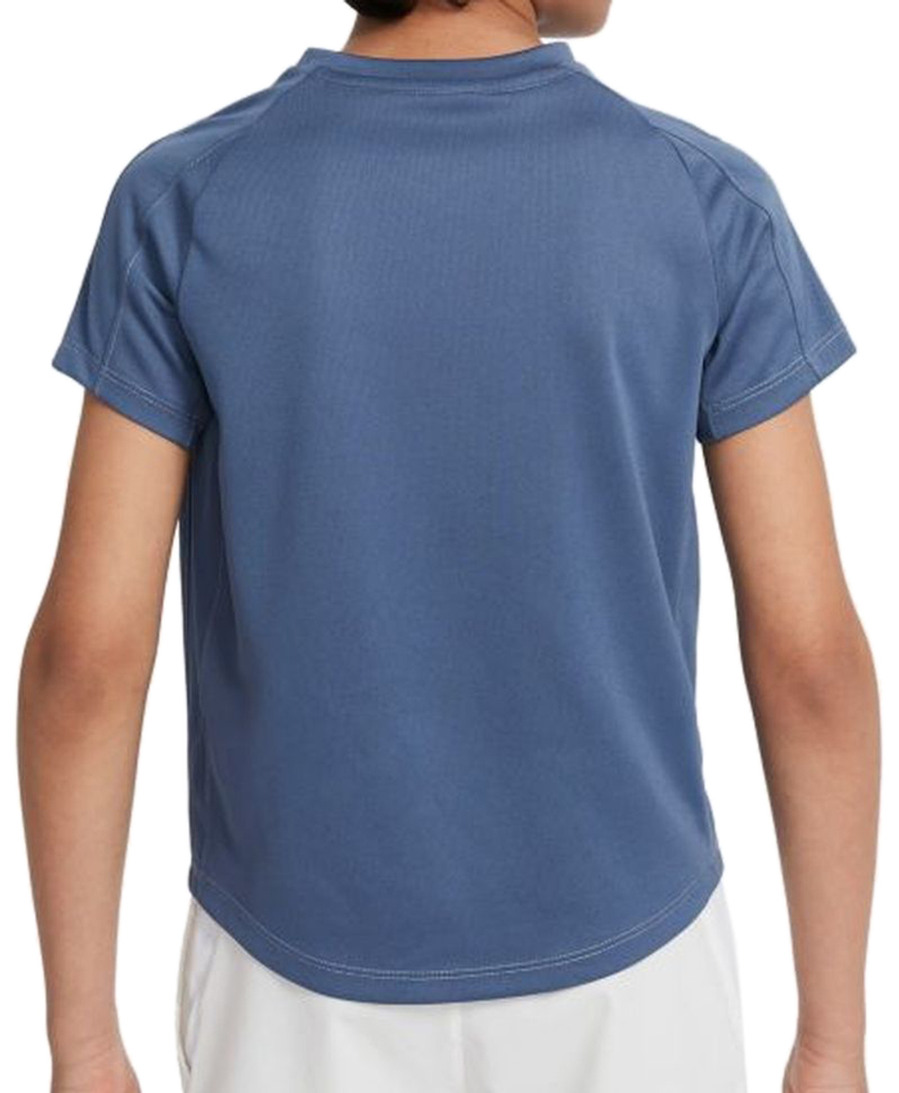 Детская теннисная футболка Nike Court Dri-Fit Victory Short Sleeve Top - ashen slate/ashen slate/white