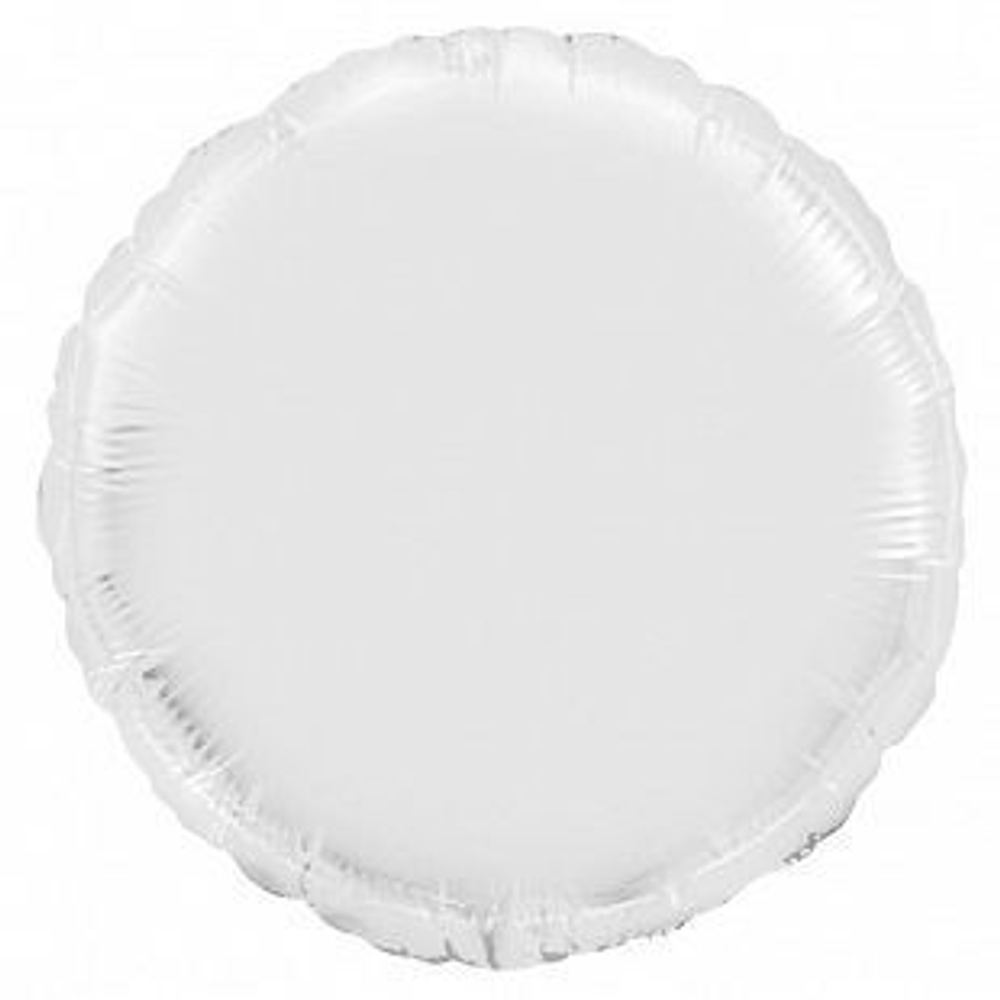 фольгированный круг 18" серебро