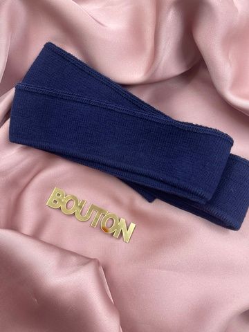 Подвяз трикотажный синий 0,84 м, ширина 4 см