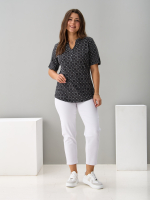 Блузка БЛ-122/ришелье-черный