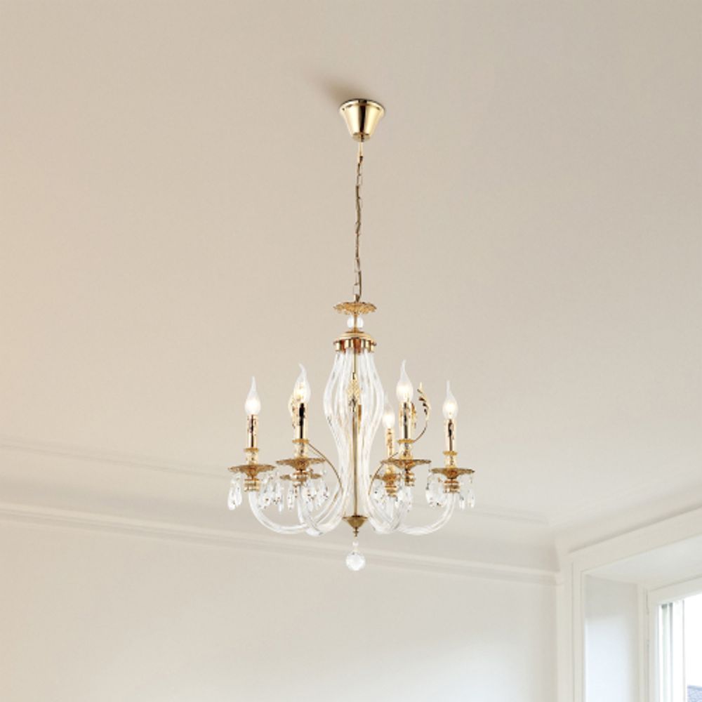 Люстра Rivoli Melanie 1020-206 6 х Е14 40 Вт хрусталь классика