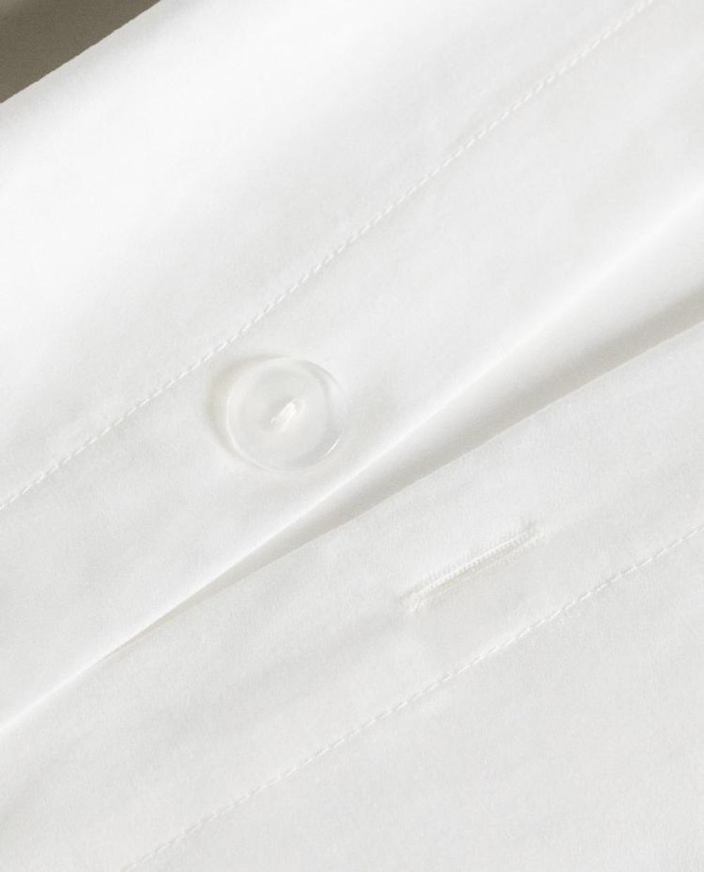 ZARA HOME САТИНОВЫЙ ПОДОДЕЯЛЬНИК С КАЙМОЙ, ЧЕРНЫЙ