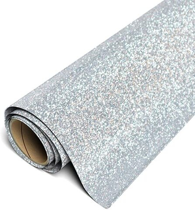 Пленка рулон малый HTV-flex premium PU GLITTER (Серебро), 30,5см*3м